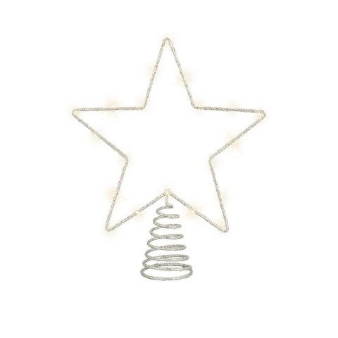 PUNTALE STELLA CON LED SILVER